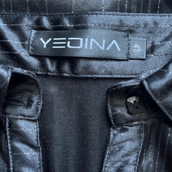 Yedina Long Sleeve Button Up Blouse - Picture 3 of 4